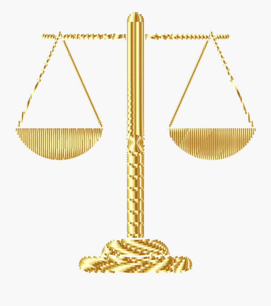 Transparent Scales Gold - Transparent Scale Of Justice, Transparent Clipart