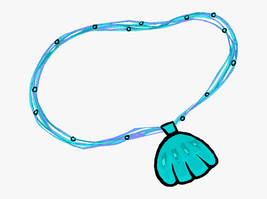 Aqua Club Penguin Shops - Shell Necklace Clip Art, Transparent Clipart