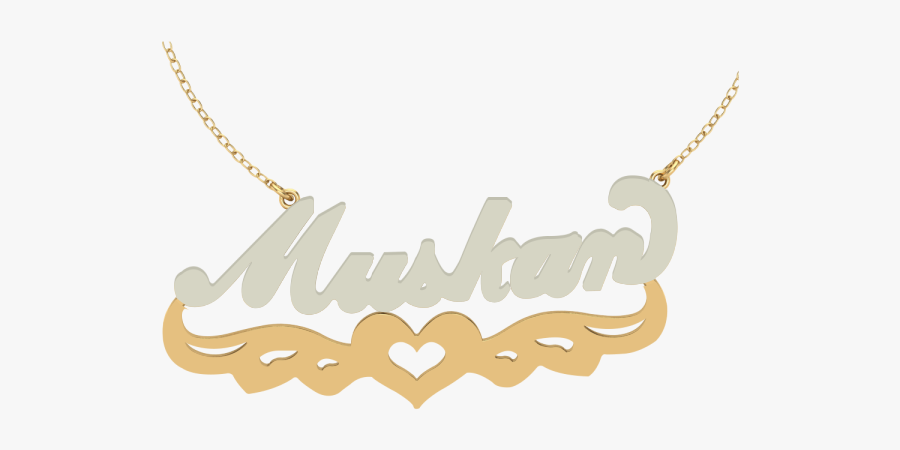 Stunning Bold Fying Heart Style Personalized Bling - Necklace, Transparent Clipart