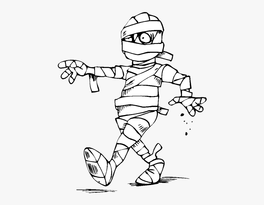 Clip Art Mummy Clipart Black And White - Funny Mummy, Transparent Clipart
