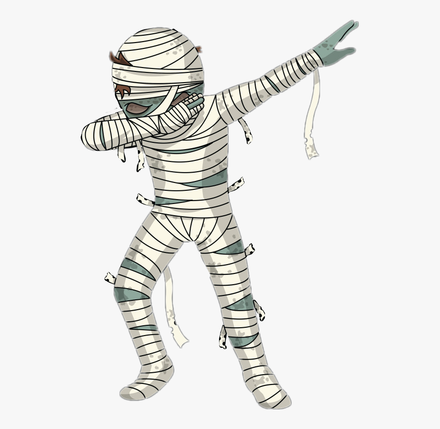 Ftestickers Mummy Dab Ghost Halloween Graphic Library - Dabbing Mummy, Transparent Clipart