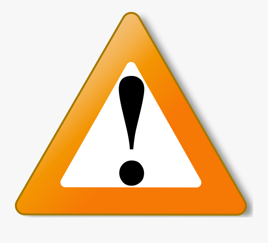 Warning Sign Orange, Transparent Clipart