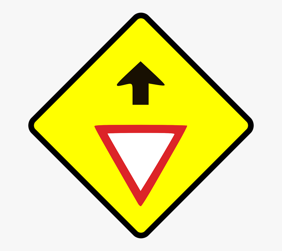 Free Vector Caution Give Way Sign Clip Art - Give Way Sign Australia, Transparent Clipart