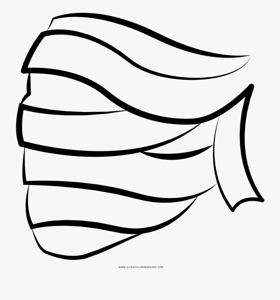 Mummy Coloring Page - Line Art, Transparent Clipart