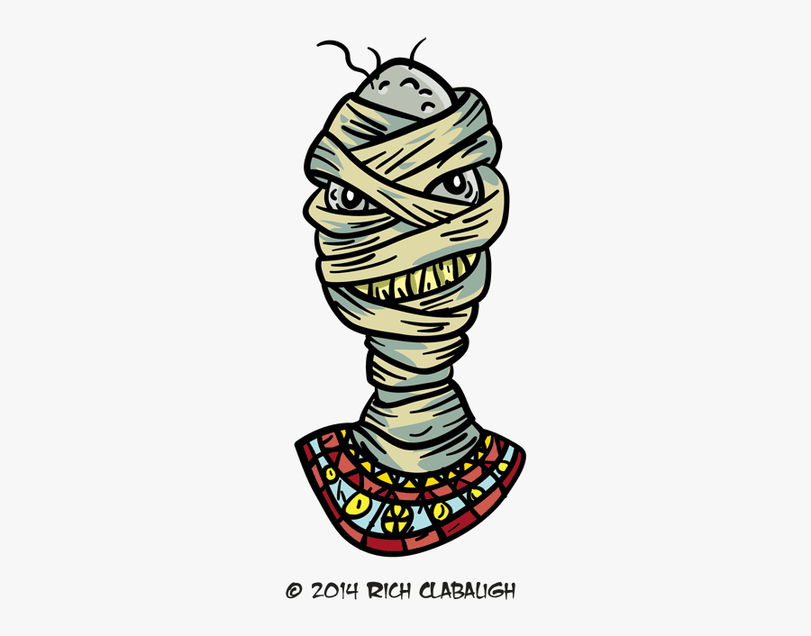 102014 Mummy Monster Faces - Halloween Monster Face Png, Transparent Clipart