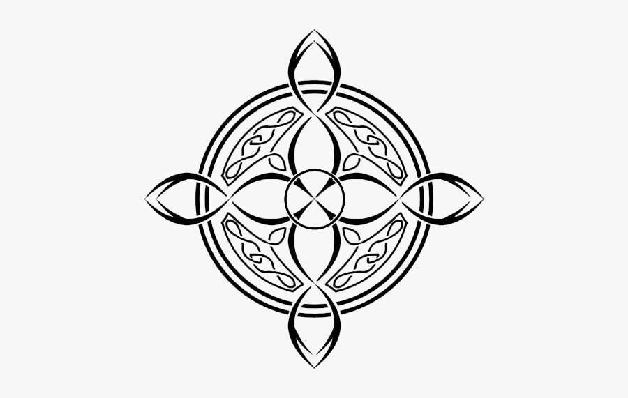 Celtic Cross Tattoo - Celtic Knot Compass Tattoo, Transparent Clipart