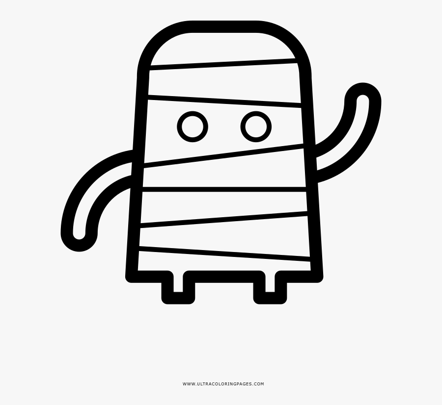 Mummy Coloring Page, Transparent Clipart