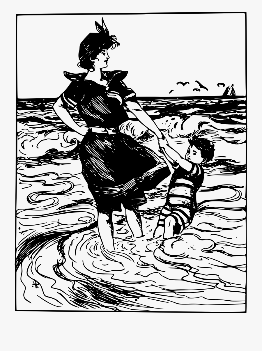 Beach Mum Clip Arts, Transparent Clipart