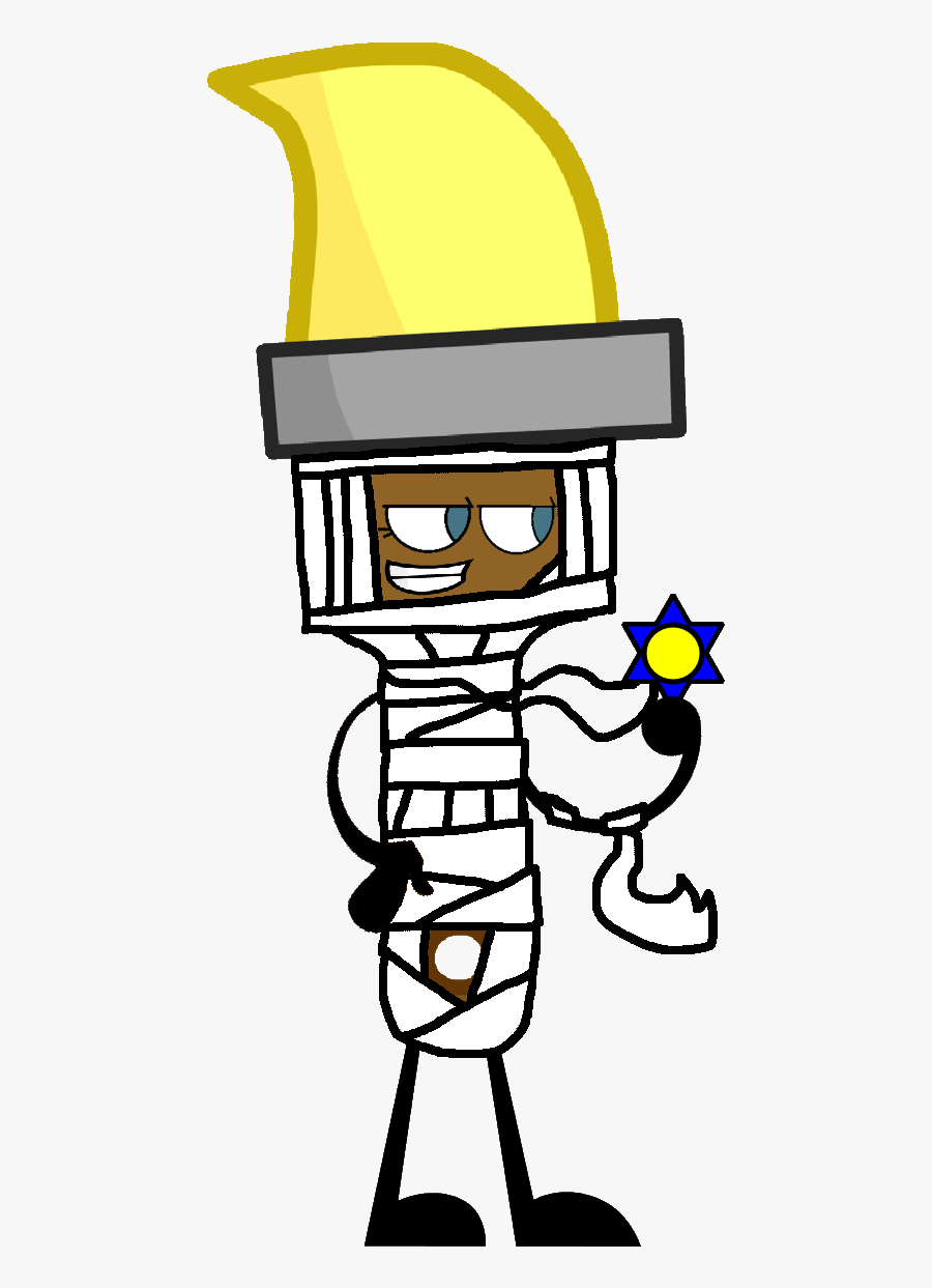 Paintbrush As A Mummy Vector By Thedrksiren - Bfdi Match And Paintbrush, Transparent Clipart