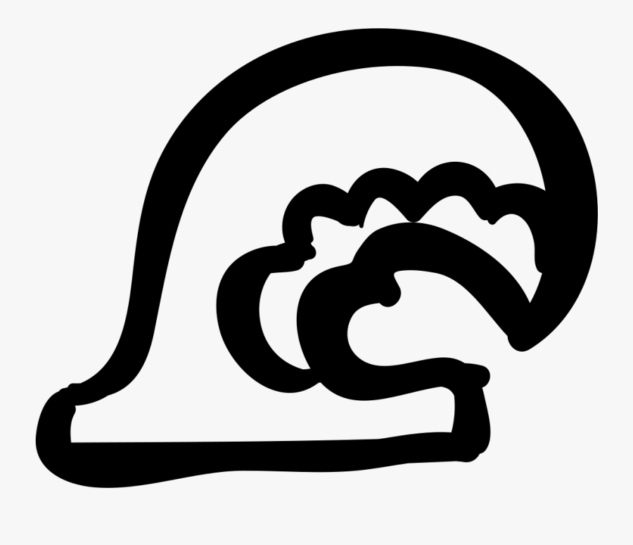 Ocean Wave Hand Drawn Shape - Wave Icon Hand Drawn, Transparent Clipart