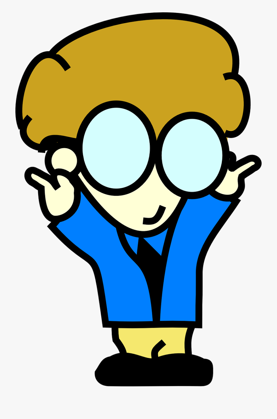 Boy, Glasses, Cartoon, Nerdy, Little, Male, Cute, Kid - Nerd Clip Art, Transparent Clipart