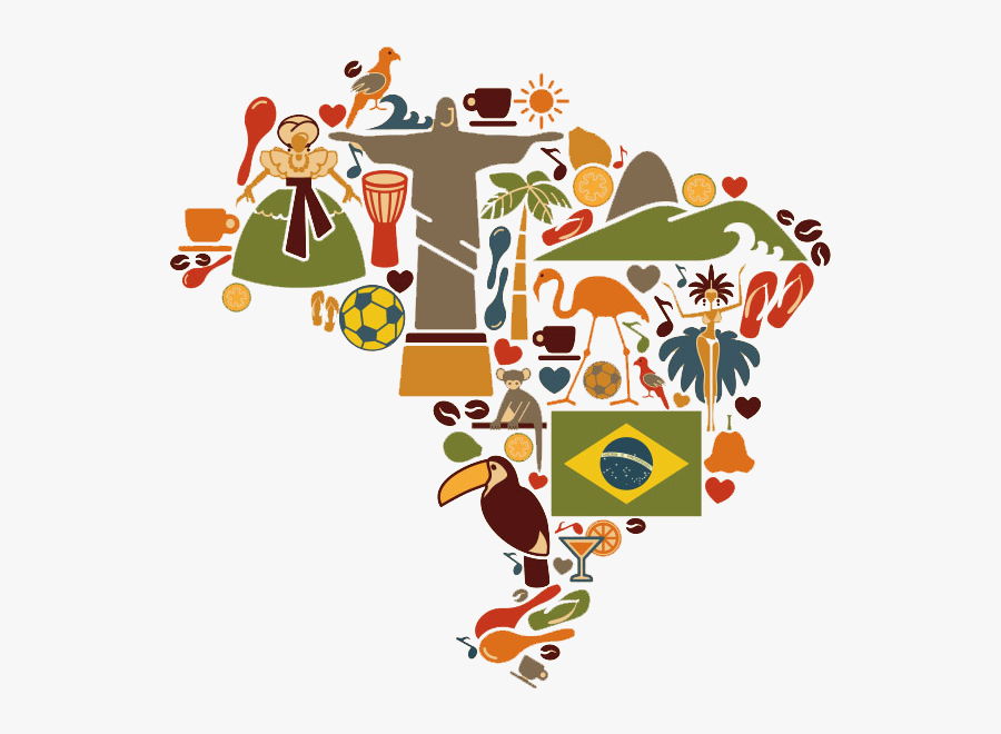 #brasil #culturabrasileira #culture #brazil #cristoredentor - Mapa Do Brasil Com Imagens, Transparent Clipart