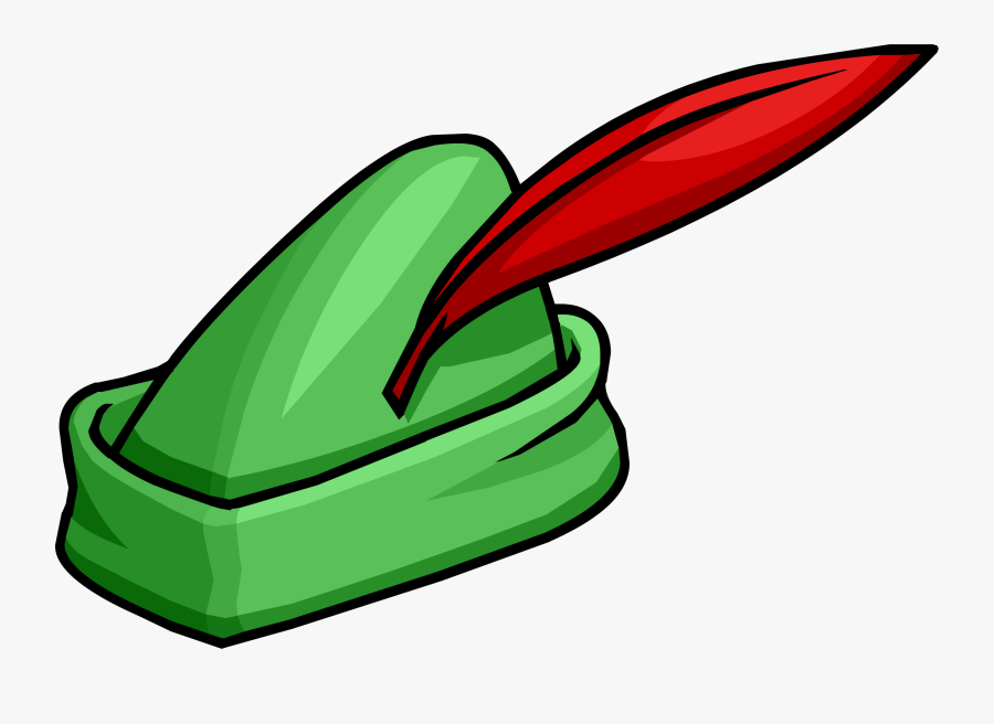 Woodsman S Club Penguin - Robin Hood Hat Clipart, Transparent Clipart