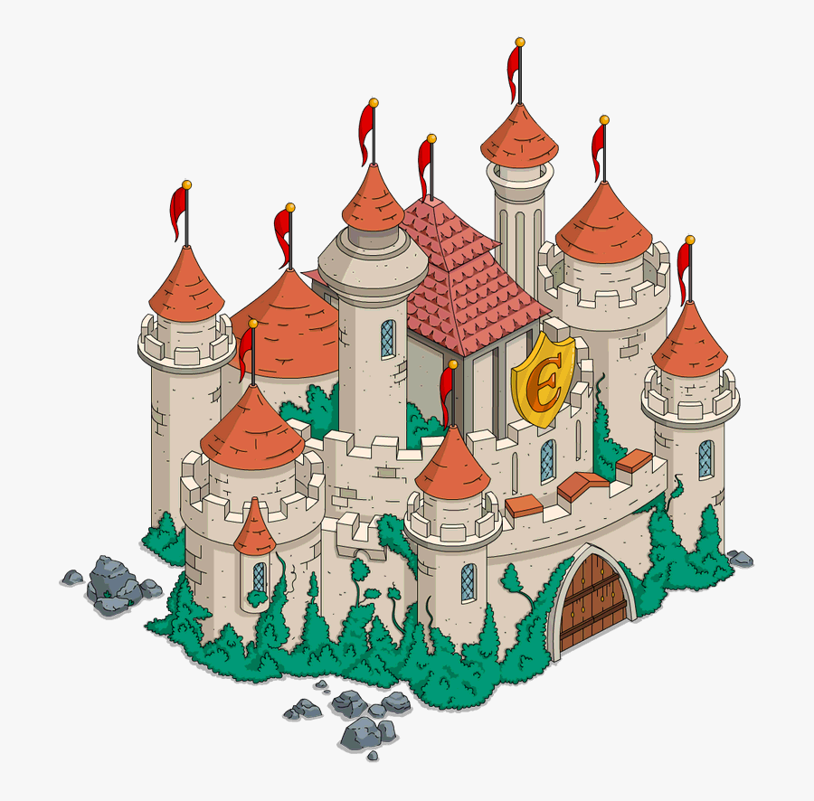 Castle Clip Medieval Town - Simpson Springfield Château Equalia, Transparent Clipart