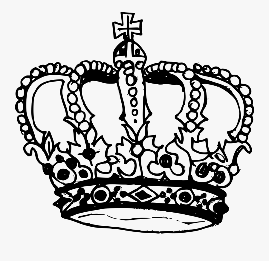 Transparent Tiara Clip Art Black And White - Crown Transparent, Transparent Clipart