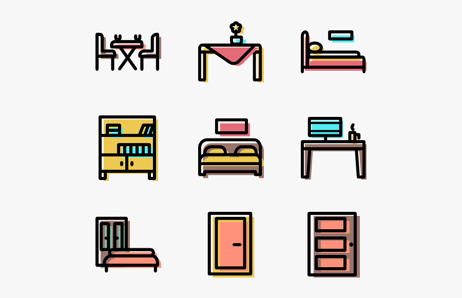 Furniture Set - Curtain And Blinds Icon, Transparent Clipart