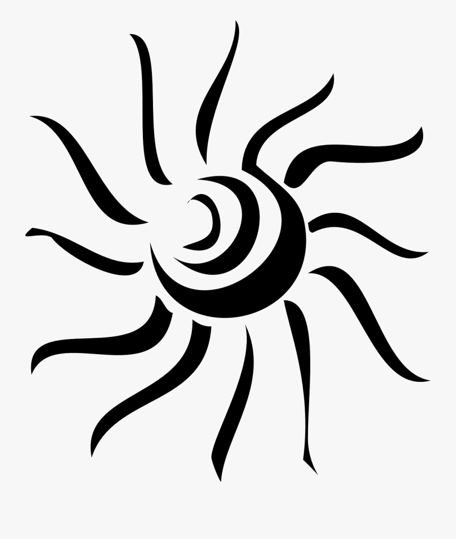 Sun Vector Black Png, Transparent Clipart