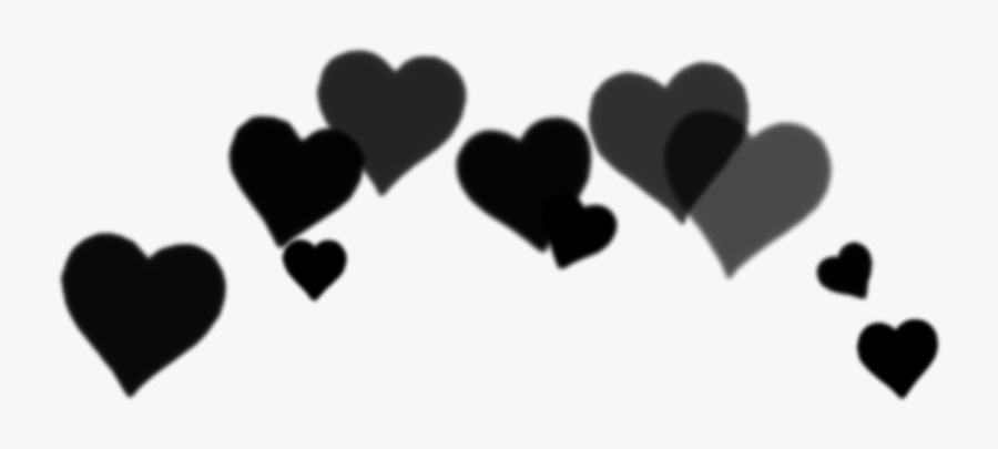 #black #heart #hearts #crown #crowns #heartcrown #aesthetic - Aesthetic Black Heart Crown Png, Transparent Clipart