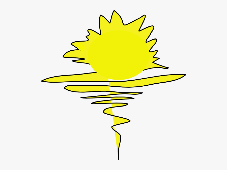 Clipart Red Sun Ray Clipart - Morgenaufgang Cartoon, Transparent Clipart