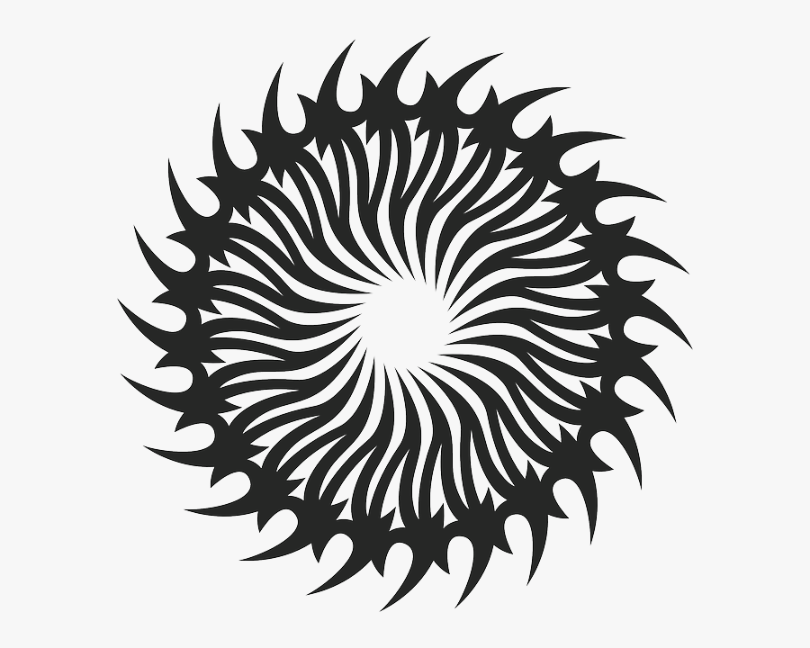 Stylized, Pattern, Sun, Circle, Art, Rays - Axis Outsourcing, Transparent Clipart