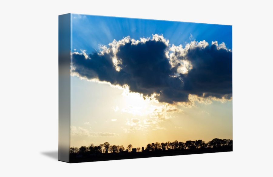 Clip Art Ominous Clouds - Silver Lining Sun, Transparent Clipart