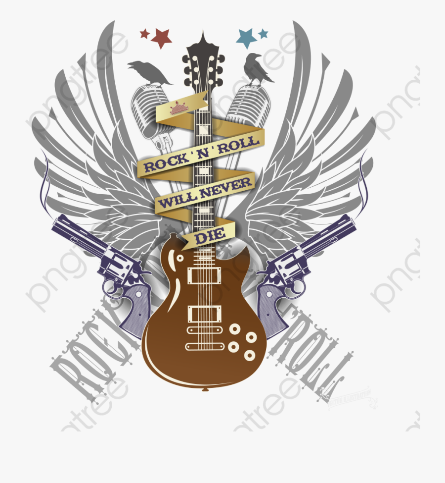 Music Clipart Rock N - Guitarra Metal Rock, Transparent Clipart