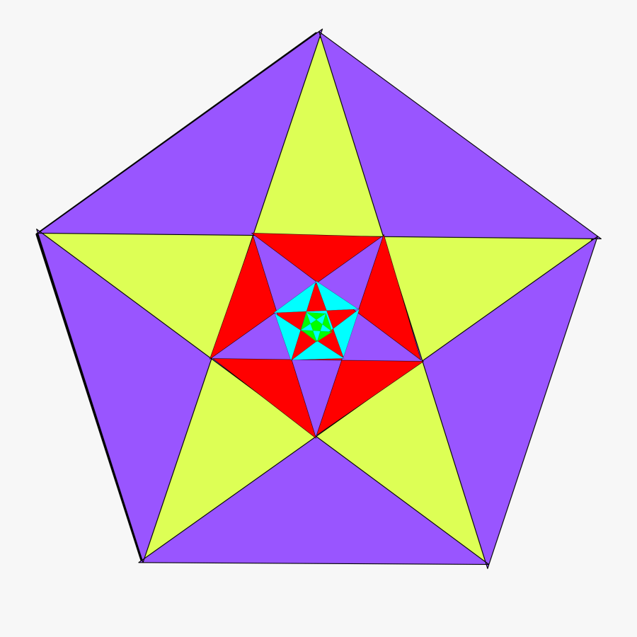 Pentagon Clip Art Stars Cliparts - Rangoli Using Mathematical Shapes, Transparent Clipart