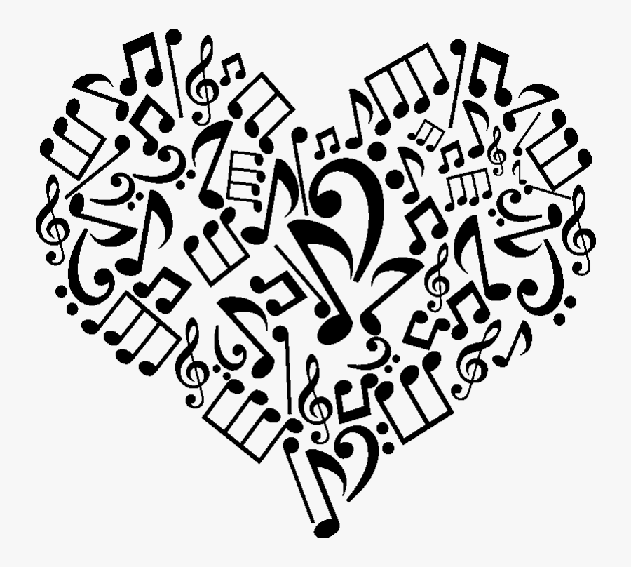 Sticker Coeur Musical Ambiance Sticker Kc12389, Transparent Clipart