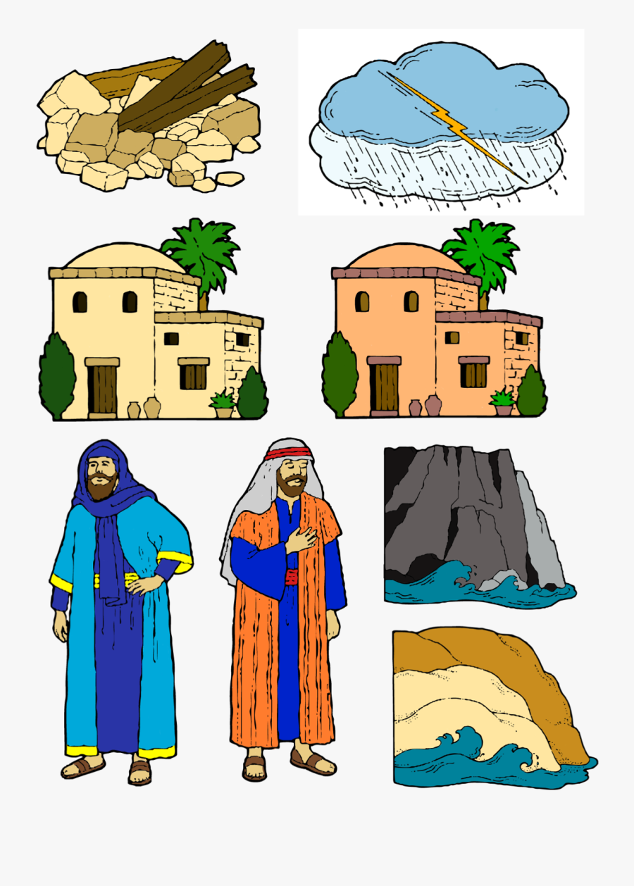 Clip Art Prodical Son Crafts - Wise Man And The Foolish Man Clipart, Transparent Clipart