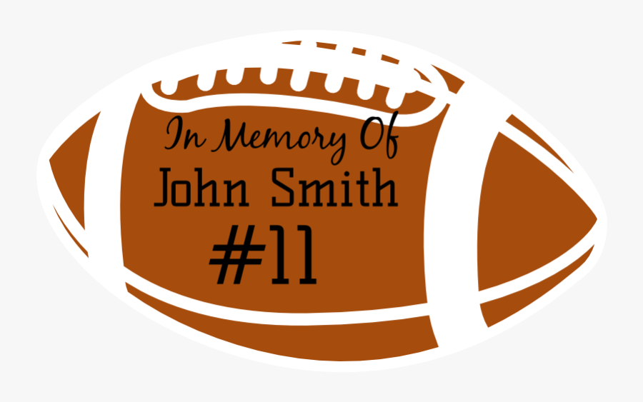 In Memory Of Football Decal - Pink Powder Puff Football, Transparent Clipart