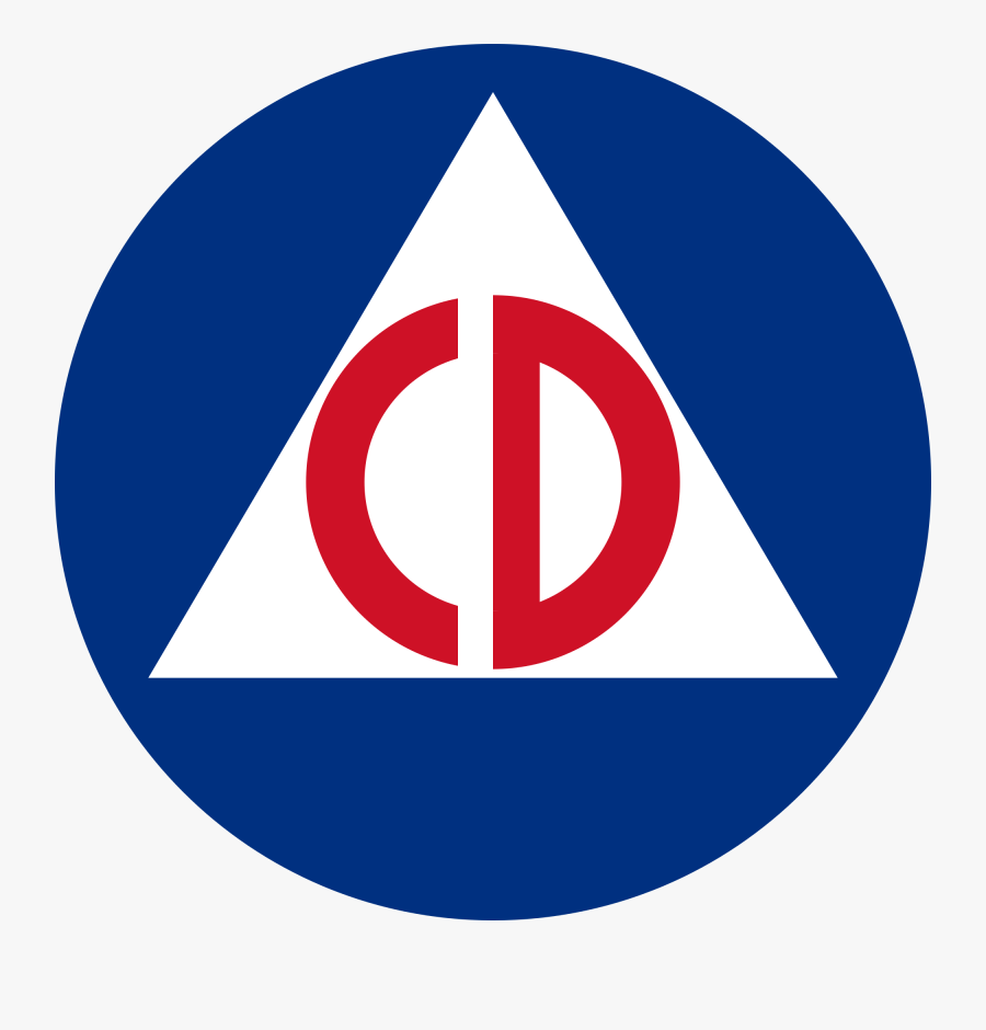 Circle Triangle Logo Clip Art At Clker - Civil Defense Logo, Transparent Clipart