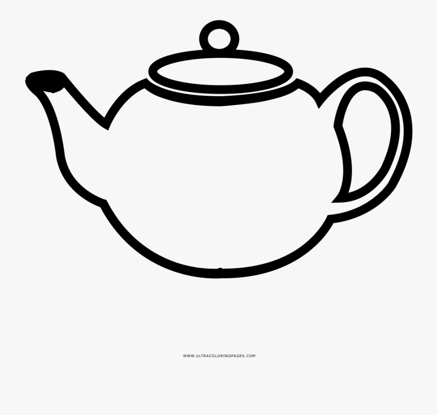 Teapot Coloring Page - Desenhar Um Bule De Chá, Transparent Clipart