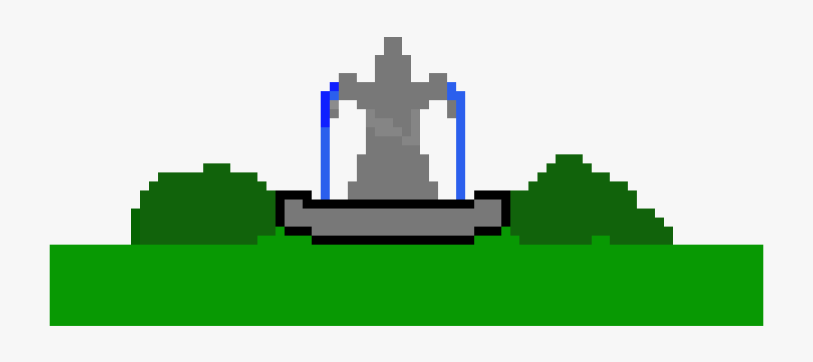 Water Fountain Pixel, Transparent Clipart