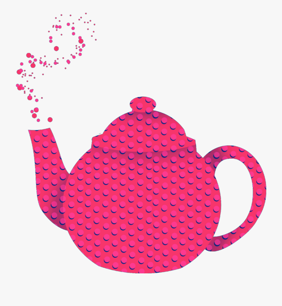 #teapot #tea #pink #dots #polkadots #madewithpicsart - Teapot, Transparent Clipart