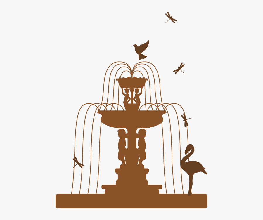 Transparent Abstract Cross Clipart - Fountain Silhouette Png, Transparent Clipart