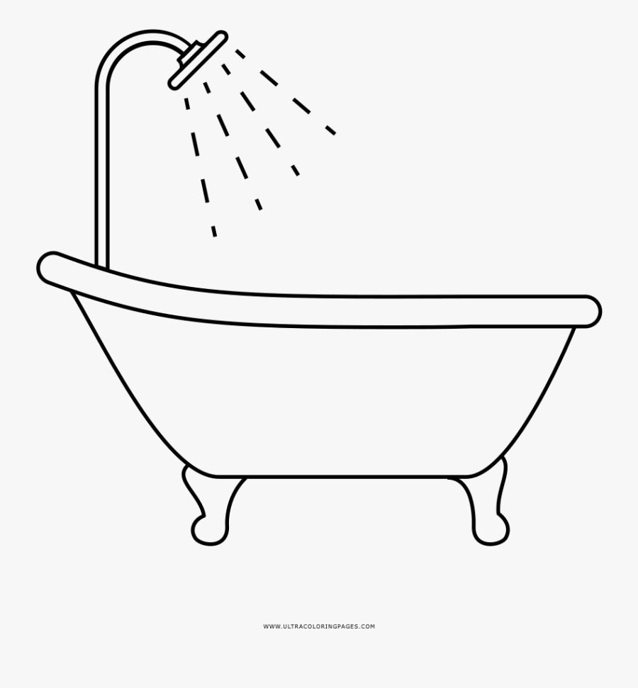 Bathtub Coloring Page - Bathtub Icon, Transparent Clipart