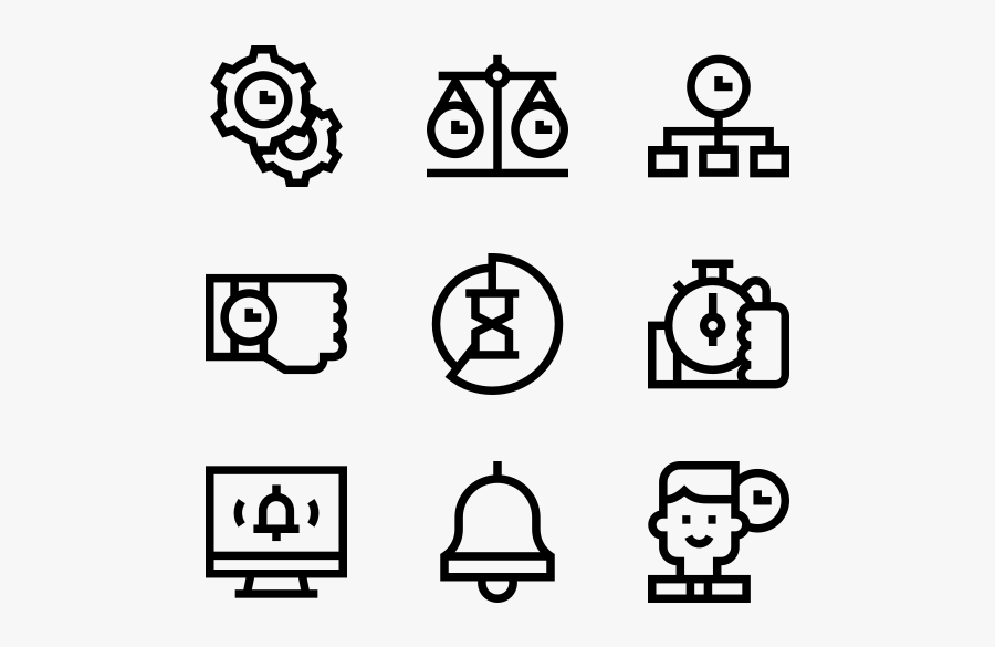 Time Management - Work Icon, Transparent Clipart