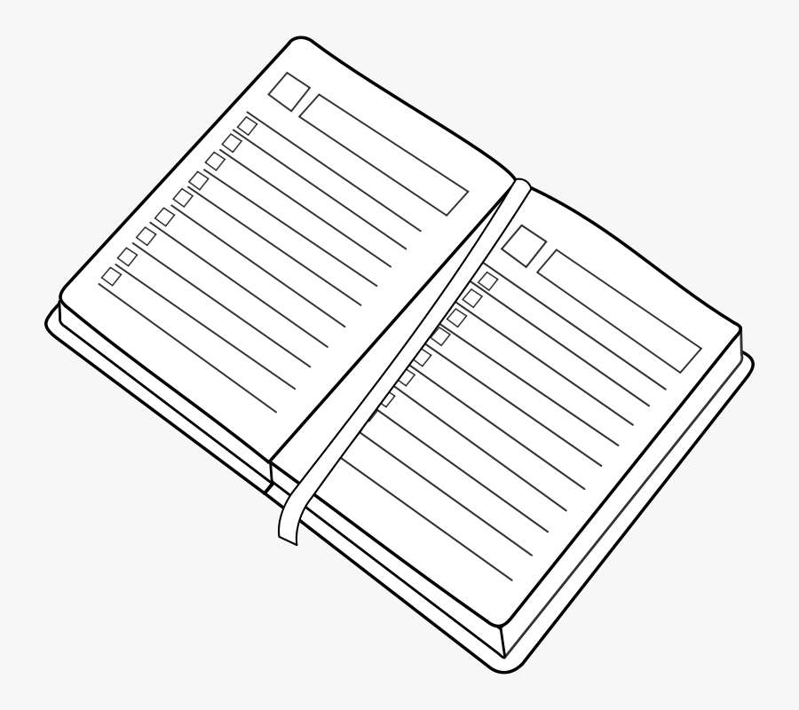 Agenda / Planner - Planner Clipart Black And White, Transparent Clipart
