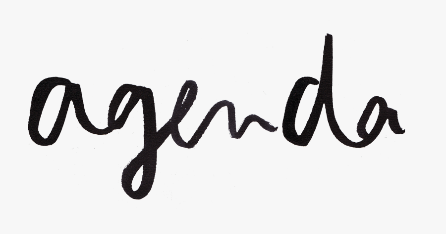 Agenda Calligraphy, Transparent Clipart