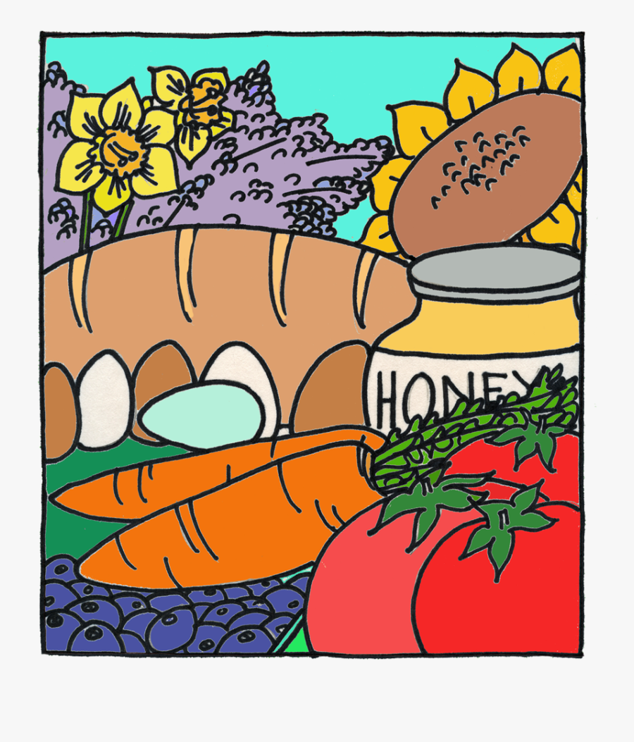 Silverton Farmers Market Logo, Transparent Clipart