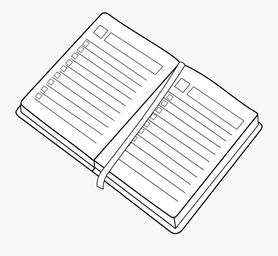 Line Art,square,angle - Agenda Black And White, Transparent Clipart