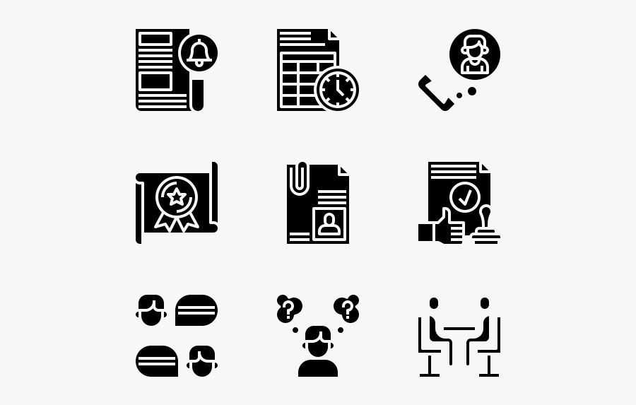 Interview - Logistic Icons, Transparent Clipart