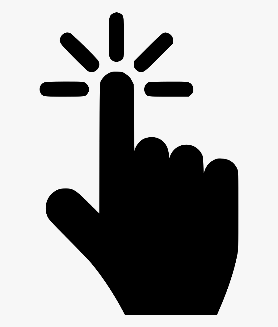 Cursor Press Button Index Finger Pointer Point Click - Index Finger Point Icon, Transparent Clipart