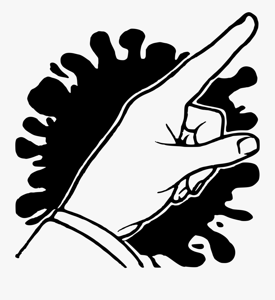 Splat Finger Point Clip Arts, Transparent Clipart