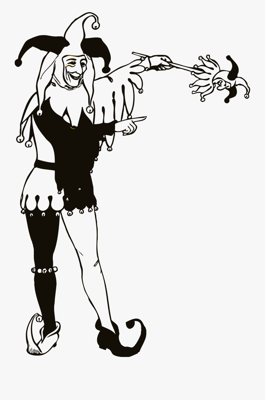 black and white jesters