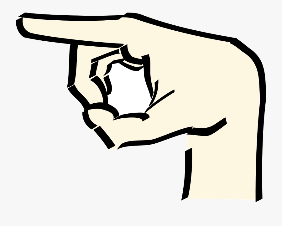 Cartoon Pointing Hand Transparent, Transparent Clipart