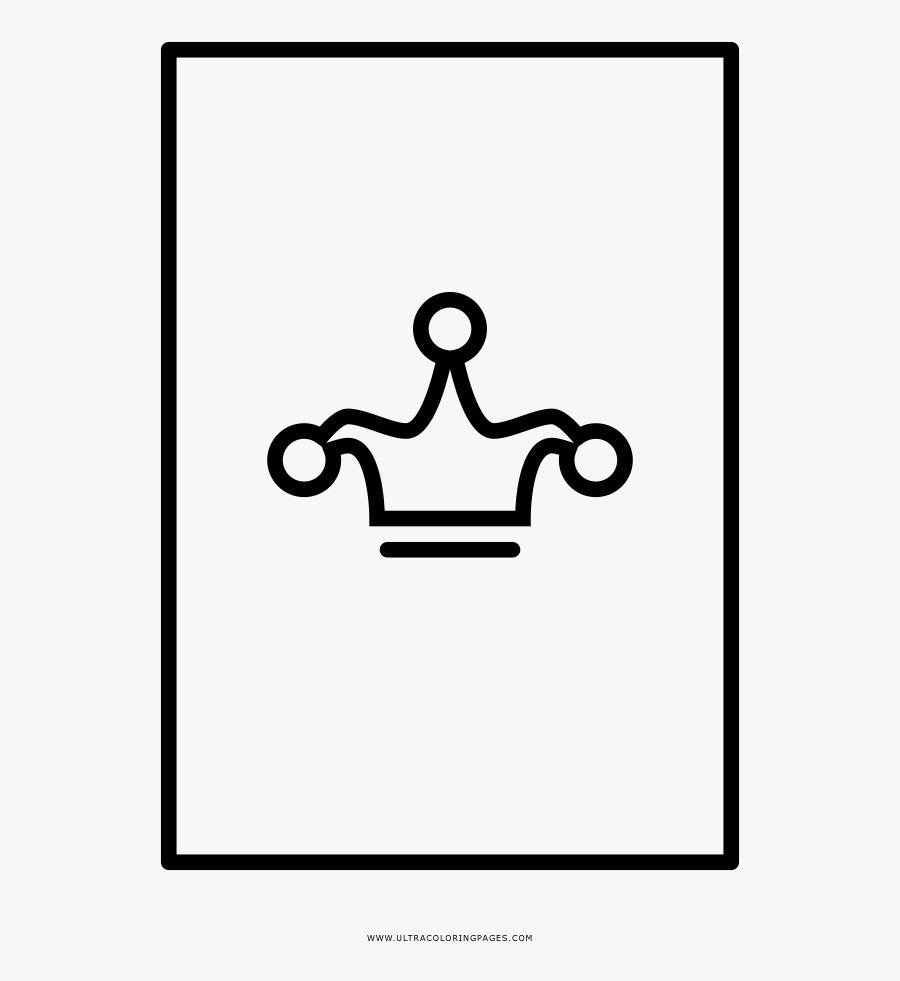 Joker Card Coloring Page - Line Art, Transparent Clipart