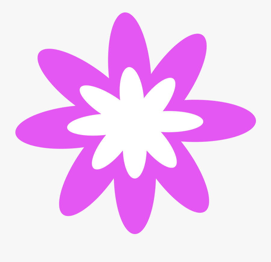 Purple Burst Flower - Blue Clipart Flower Png, Transparent Clipart