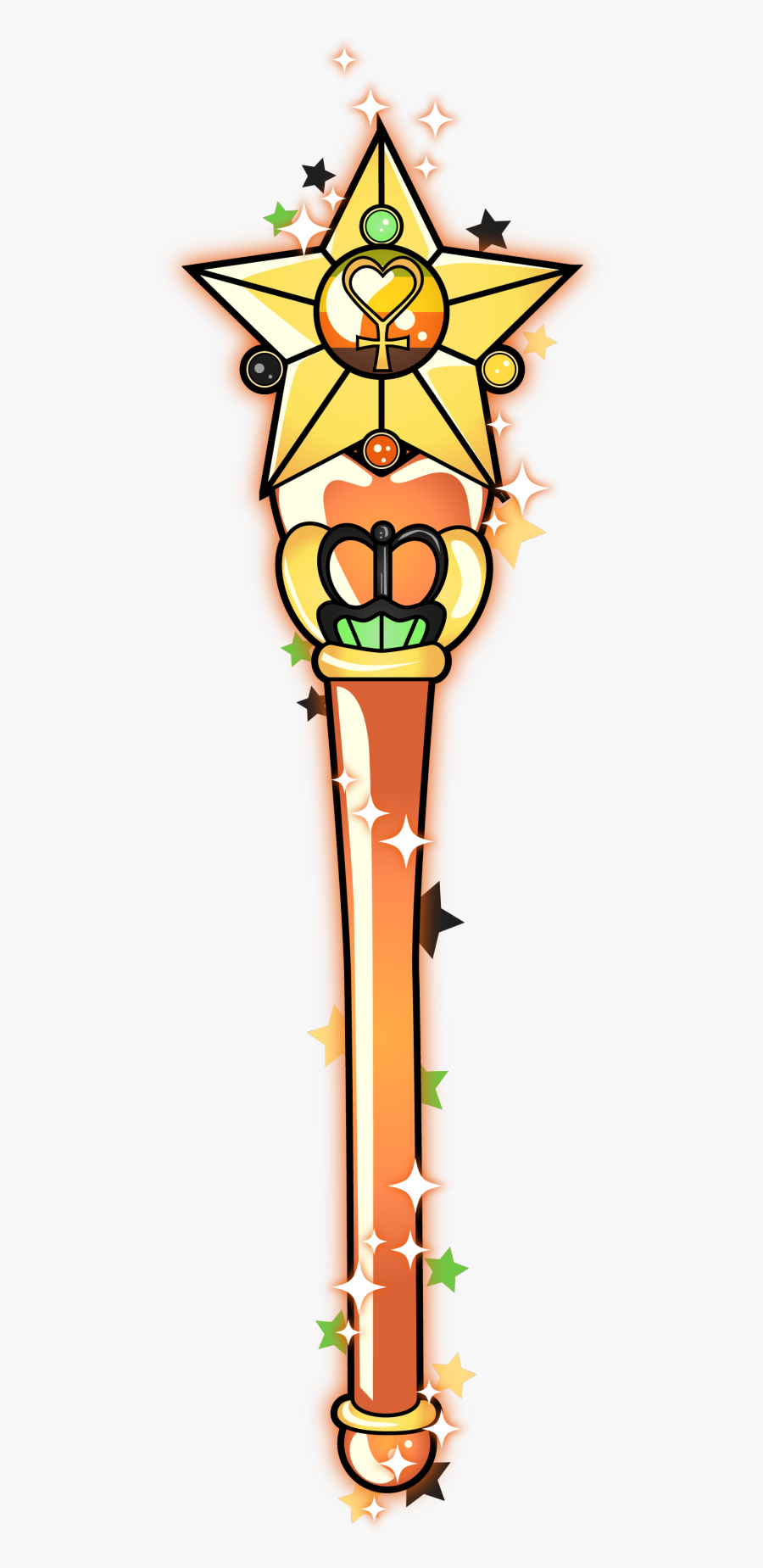 Finished Some More Pride Wand - Sailor Venus Wand Png, Transparent Clipart