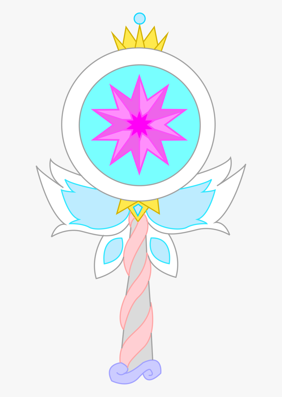 Magic Book And Wand Clipart - Butterfly Wand Svtfoe Wand, Transparent Clipart
